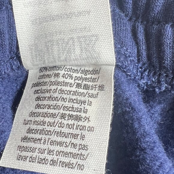 Victorias Secret Pink Navy Lounge Pants Cotton/Polyester Blend Elastic Waist XL - Picture 7 of 7